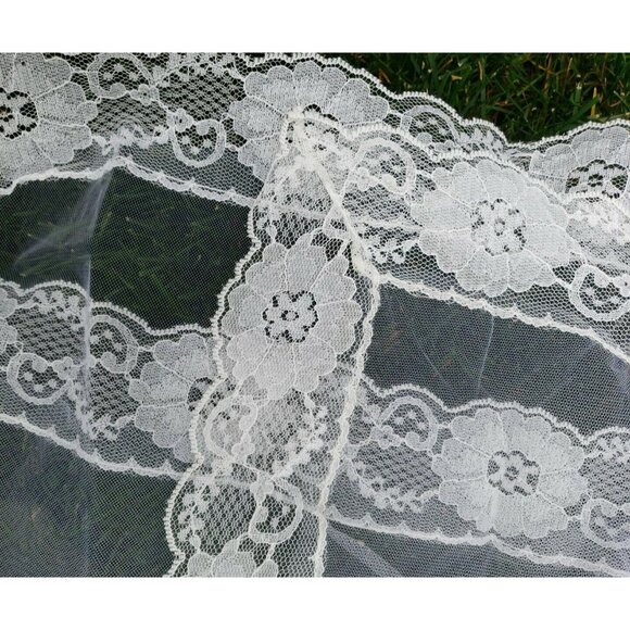 First Communion Veil Pearl Wreath Crown Layered Head Piece Holy Primera Comunion - Picture 8 of 12